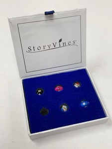 StoryVines Charm Bead Set w Box Danbury Mint Guide Rhinestone Enamel