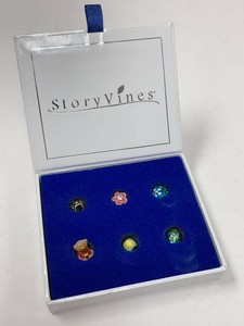 StoryVines Charm Bead Bracelet Lot w Box Mixed Enamel Designs
