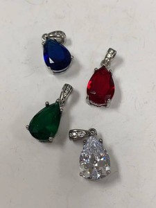 Simen DiamonAura Teardrop Pendant Set Sterling Silver Boxed Lot