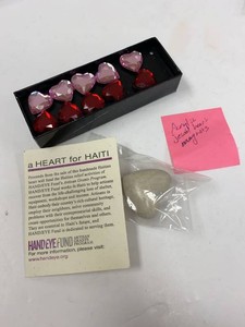 Lot Including Acrylic Jewel Heart Magnets & Haitian Stone Heart