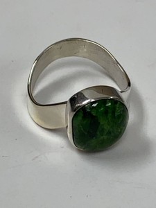 Jay King Sterling Silver Green Gemstone Ring Approx Size 9.25
