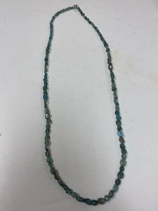 Jay King Blue Green Gemstone Beaded Necklace Sterling Clasp w Box