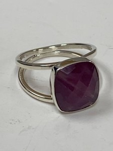 Jay King Sterling Silver Purple Stone Split Shank Ring Approx. 9.5