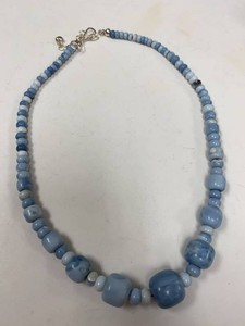 Jay King Mine Finds Blue Stone Bead Necklace Sterling Clasp Boxed