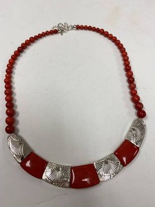 Jay King Mine Finds Red Coral Sterling Silver Beaded Necklace Box