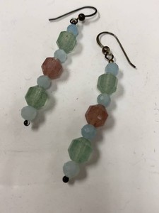 Jay King Mine Finds Multistone Beaded Dangle Earrings w Box Pouch