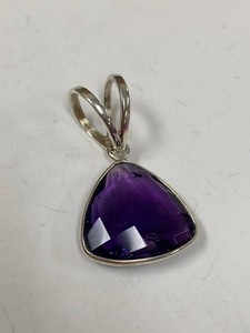Jay King Amethyst Sterling Silver Enhancer Pendant w Box Pouch