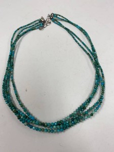 Jay King Mine Finds 5-Strand Turquoise Beaded Sterling Necklace