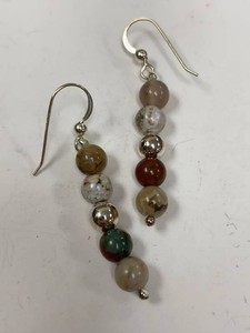 Jay King Mine Finds Multistone Sterling Silver Dangle Earrings Pair