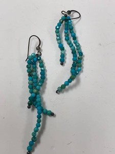 Jay King Mine Finds Turquoise Beaded Dangle Earrings w Box Pouch