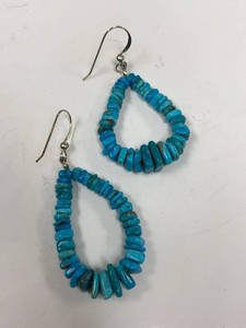 Jay King Mine Finds Turquoise Chip Teardrop Dangle Earrings w Box