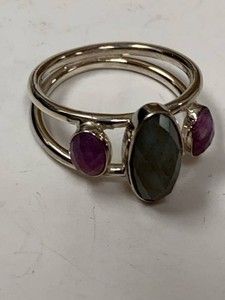 Jay King Mine Finds Sterling Silver Gemstone Ring Size 10.5 Boxed