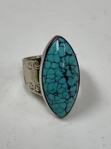 Jay King Mine Finds Sterling Silver Turquoise Ring Size 9.5 Boxed