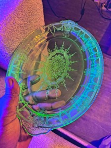 Vintage 1930s Uranium Serving Tray