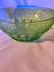 Vintage Green Depression Glass Bowl