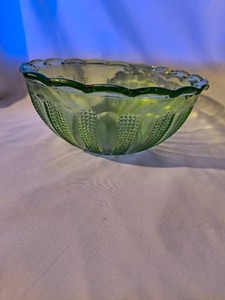Vintage green Glass bowl