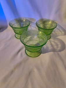 Vintage Uranium Green Depression Glass