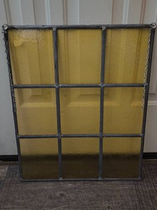 Antique amber colored glass