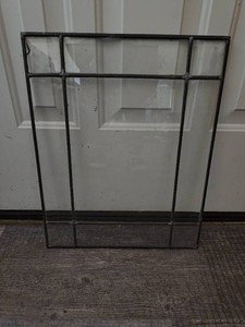 VINTAGE Metal Framed Glass Panel