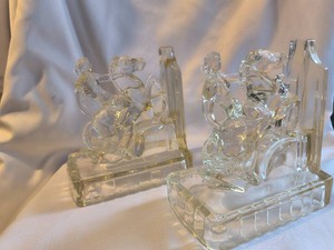 Lady Godiva riding horse bookends