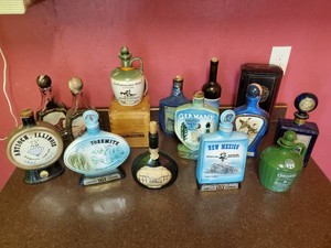 Large Lot of 1970s Bourbon Decanters