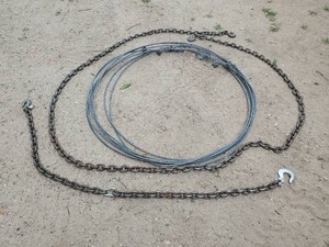 2 towchains and 80 of Braided Steel Cable