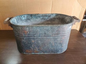Vintage Copper Boiler with Wood Handles