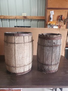 2 Wooden Nail Kegs