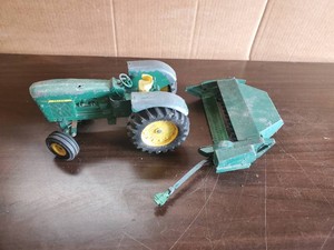 Vintage John Deere Tractor with Bailer