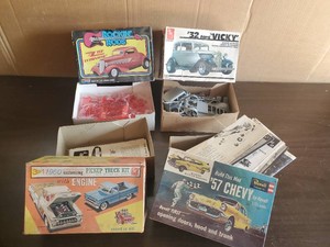 Lot of Vintage Car Models Some Complete some just the Box
