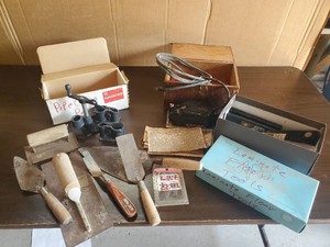 Large lot of Trowels, Pipe cutter, Sander and More