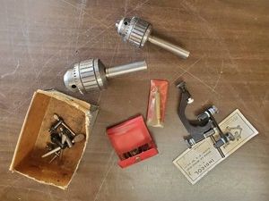 Starrett S-828H Center Finder Set, Dial indicator Holder, Starett 827A Edgefinder, Jacobs Ball bearing Chucks