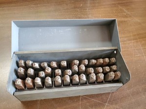Full Set of 14 inch letters and numbers stamps in box