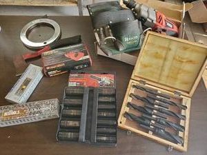 12 piece Craftsman Impact Socket Set, Drill Bits, Axe, Black and Decker Drill and more