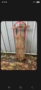 Vintage Wood and Metal Happi-Time Toboggan