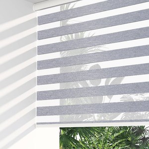 LazBlinds Cordless Zebra Blinds 19x72 grey