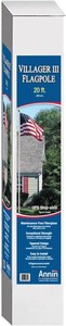 $456 Annin American Flag 20 White Gel-Coat Pole