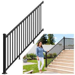$240 Egadis 36x8 ft Aluminum Stair Kit, Black