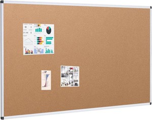 $140 VIZ-PRO Cork Bulletin Board 72x40