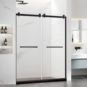 $430 Frameless Double Sliding Shower Door 56-60