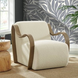 $519 Atrium Lattice Boucle Armchair   Cream