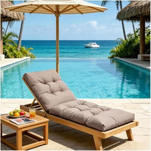 Set of 2 Outdoor Lounge Chair Cushions, Waterproof