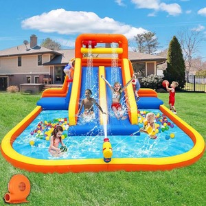 $390 2026 Upgraded 15.6x15ft Water Slide Park - No