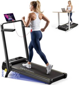 $170 YPOO Foldable Treadmill incl. 3-Stage 300L