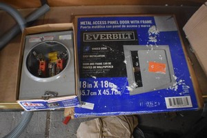 Meter socket and Metal Access Panel