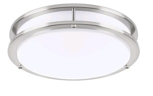 13 LED Flush Mount Ceiling Light 5CCT Brushed Nickel $40.00 Retail - Brand New