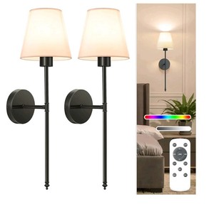 Rechargeable Battery Operated Wall Sconce Set of 2 $69.99 Retail - Brand New