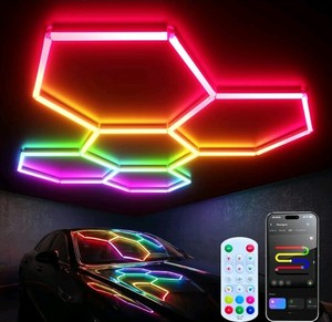 LiteZone RGB Hexagon Garage Lights 5-Pack $139.99 Retail - Brand New