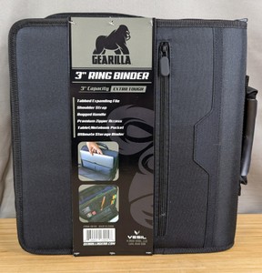 Gearilla 3 Ring Binder Ultimate Storage Binder $35.99Retail - Brand New
