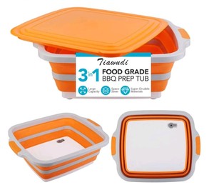 3-in-1 Food Grade BBQ Prep Tub - Brand New